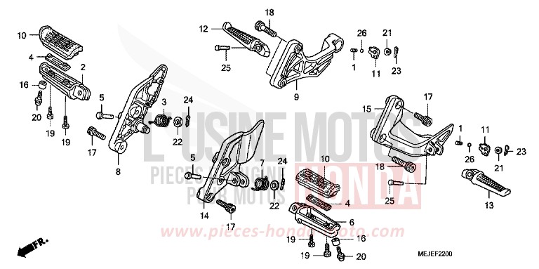 STUFE von CB1300 Super Bold'or ABS DARKNESS BLACK METALLIC (NH463F) von 2007